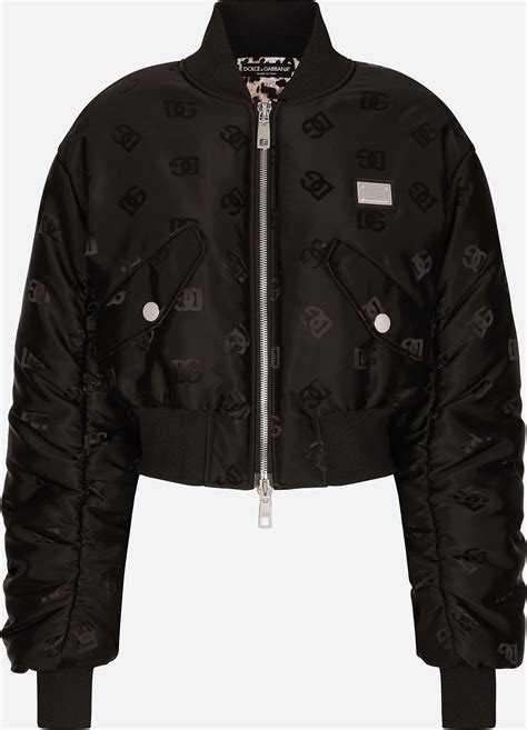 dolce gabbana jacke damen itterre|Technical jacquard bomber jacket with DG logo.